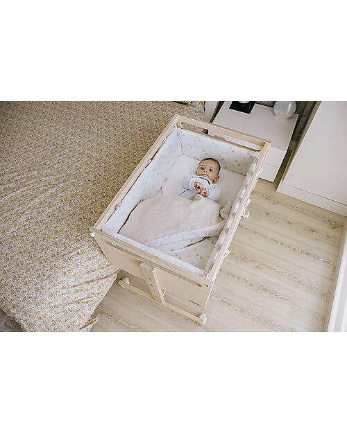 Micuna Kit Piumone e Paracolpi per Mini Culla - Rabbit - 100% Cotone Lenzuola e Federe