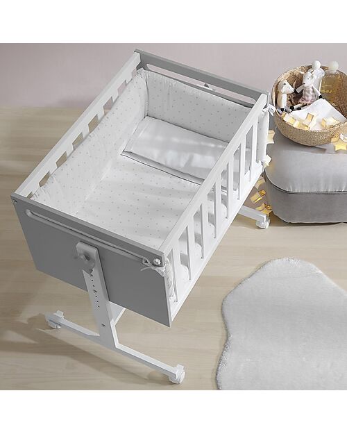 Micuna Kit Piumone e Paracolpi per Mini Culla - Shine - 100% Cotone Lenzuola e Federe