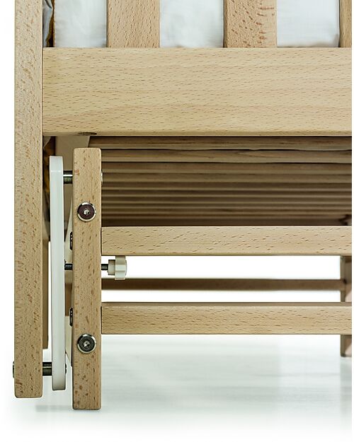 Micuna Lettino a Dondolo Annie Balance 120x60cm - Naturale - Legno di Faggio FSC Lettini con Sbarre