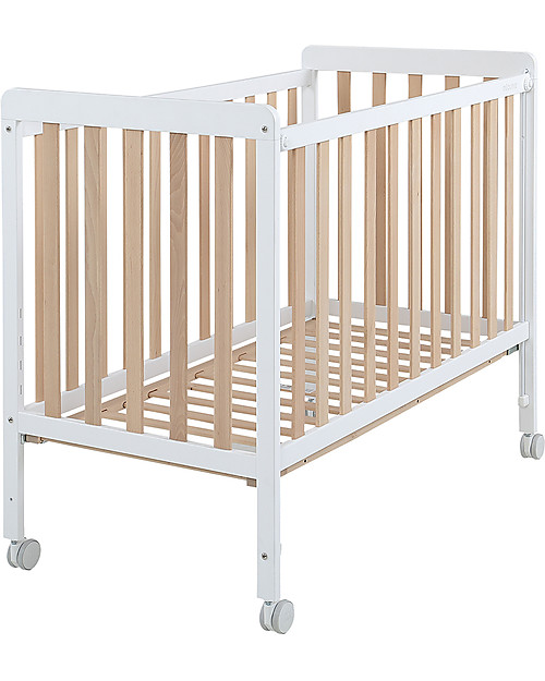Micuna Lettino Culla Nordika in Legno di Faggio - Bianco/Legno - 120x60 cm Culle Next To Me
