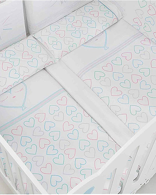 Micuna Lettino Culla Wonderful in Legno di Faggio, Bianco/Azzurro - Si trasforma in culla gemellare! Culle e Ceste