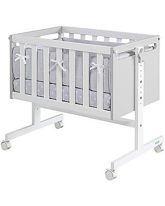 Micuna OUTLET - Mini-Culla e Next to Me You&Me, Grigio - Diventa Scrivania o Divano - Pezzo di Showroom Culle Next To Me