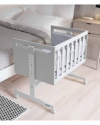 Micuna OUTLET - Mini-Culla e Next to Me You&Me, Grigio - Diventa Scrivania o Divano - Pezzo di Showroom Culle Next To Me
