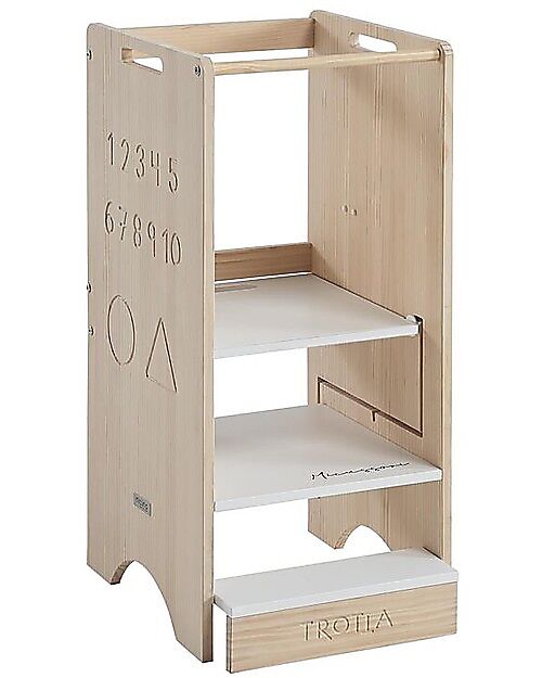Micuna OUTLET - Torre di Apprendimento Convertibile Trotta in Legno - 46x44x91 cm - Pezzo di Showroom Torri Montessoriane_