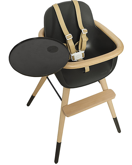 Micuna Seggiolone Evolutivo Ovo Original Timber Luxe - Waterwood/Antracite - Fino a 6 anni Seggioloni Pappa