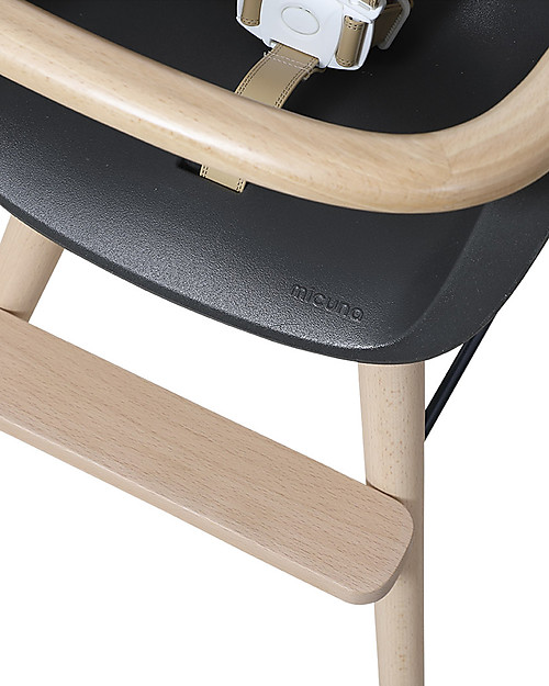Micuna Seggiolone Evolutivo Ovo Original Timber Luxe - Waterwood/Antracite - Fino a 6 anni Seggioloni Pappa