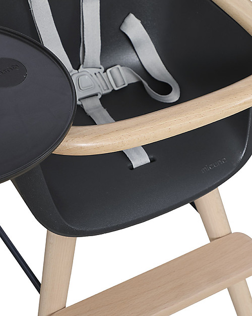 Micuna Seggiolone Evolutivo Ovo Original Timber Plus - Waterwood/Antracite - Fino a 6 anni Seggioloni Pappa