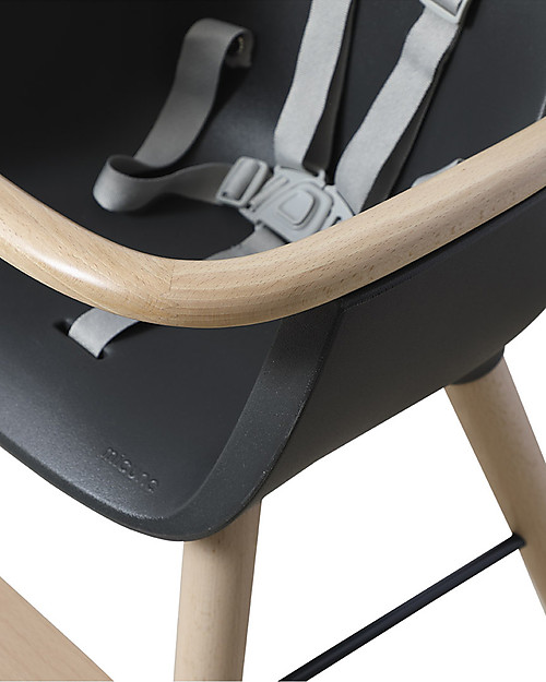 Micuna Seggiolone Evolutivo Ovo Original Timber Plus - Waterwood/Antracite - Fino a 6 anni Seggioloni Pappa