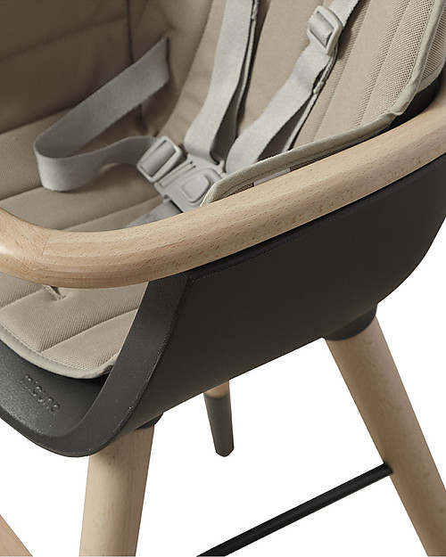 Micuna Seggiolone Evolutivo Ovo Original Timber Plus - Waterwood/Antracite - Fino a 6 anni Seggioloni Pappa