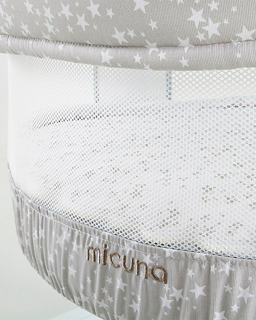 Micuna Set Tessile per Culla Smart Fresh - Stelle - Traspirante e anallergico! Culle e Ceste