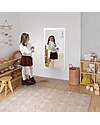 Micuna Specchio Montessoriano Micussori - Bianco - Legno di Faggio FSC - Stimola l'Autonomia dei Bambini Decorazioni da Parete