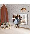 Micuna Specchio Montessoriano Micussori - Bianco - Legno di Faggio FSC - Stimola l'Autonomia dei Bambini Decorazioni da Parete