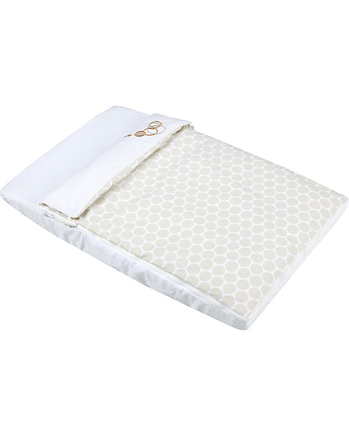 Micuna Tessili per Culla Cododo, Pois Beige - Set di paracolpi e lenzuola! Culle e Ceste