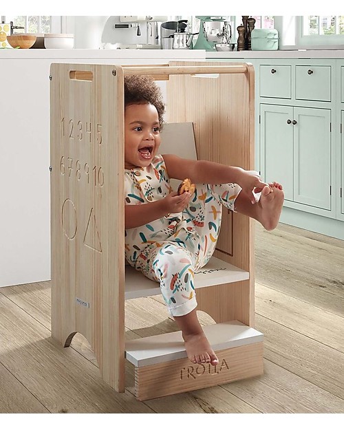 Micuna Torre di Apprendimento Convertibile Trotta in Legno - 46x44x91 cm Torri Montessoriane_