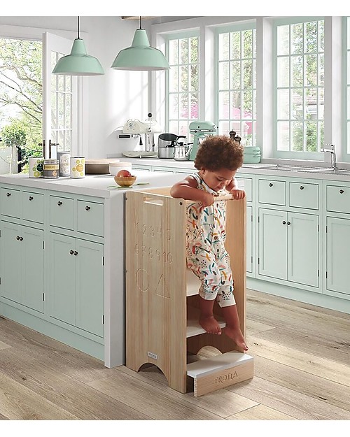 Micuna Torre di Apprendimento Convertibile Trotta in Legno - 46x44x91 cm Torri Montessoriane_