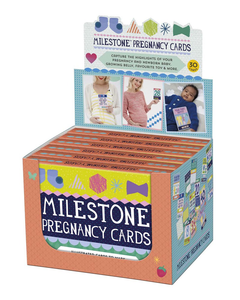 Milestone Baby Cards Cartoline Dolce Attesa Milestone Set Di 30 Cartoline Testo In Inglese Regalo Perfetto Per La Mamma In Attesa Unisex Bambini