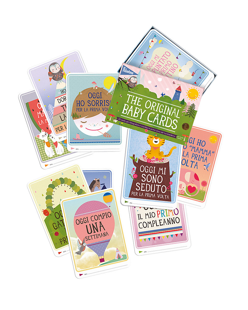 Cartoline Ricordo Per Il Primo Anno Del Bebè - Set Di 40 Carte Per Immortalare Le Tappe - Foto 6