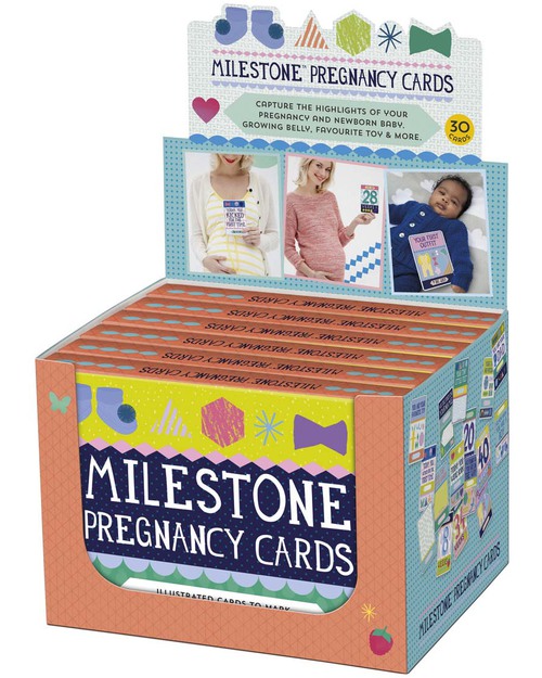 Milestone Baby Cards Cartoline “Dolce Attesa” - MILESTONE™ - Set di 30 Cartoline - TESTO IN INGLESE - Regalo perfetto per la mamma in attesa! Album e Cofanetti