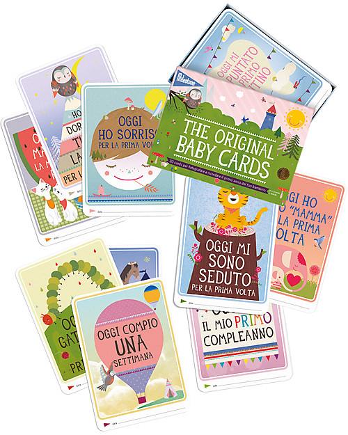 Milestone Baby Cards Cartoline “Prime Tappe Importanti” - Milestone Baby Cards -TESTO IN ITALIANO- Regalo di Nascita Perfetto! Album e Cofanetti