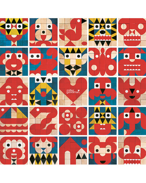 Miller Goodman ShapeMaker: 25 Cubi in legno - per stimola la creatività (multi premiato!) Costruzioni in Legno