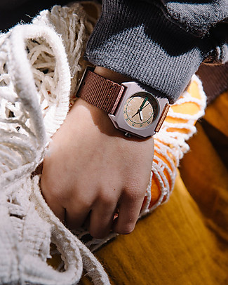 Mini Kyomo Orologio da Polso al Quarzo - Plum Cake - Eco-friendly e Resistente! Orologi Pedagogici