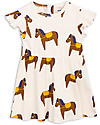 Mini Rodini Abito Bimba Cavalli, Panna - 100% cotone bio Vestiti_
