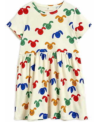 Mini Rodini Abito Conigli - Multicolor - 100% Cotone Bio Vestiti