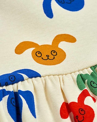 Mini Rodini Abito Conigli - Multicolor - 100% Cotone Bio Vestiti