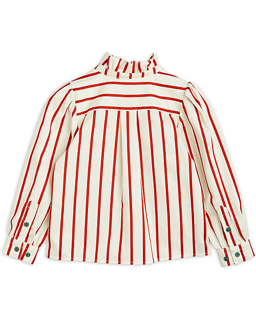 Mini Rodini Blusa con Colletto Volant - Multicolor - 100% Cotone Bio GOTS Bluse