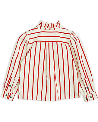 Mini Rodini Blusa con Colletto Volant - Multicolor - 100% Cotone Bio GOTS Bluse