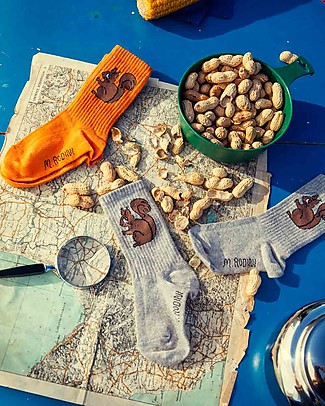 Mini Rodini Calzini Pacco da 2 - Scoiattoli - Cotone Bio Calzini