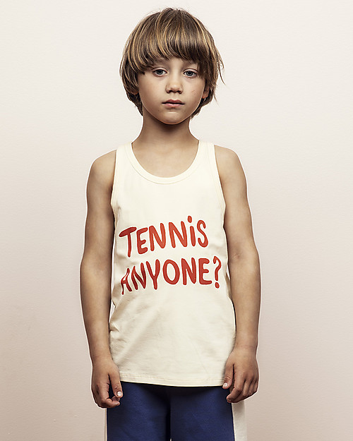Mini Rodini Canotta Tennis Anyone - 100% Cotone bio Canotte