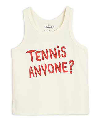 Mini Rodini Canotta Tennis Anyone - 100% Cotone bio T-Shirt e Canotte