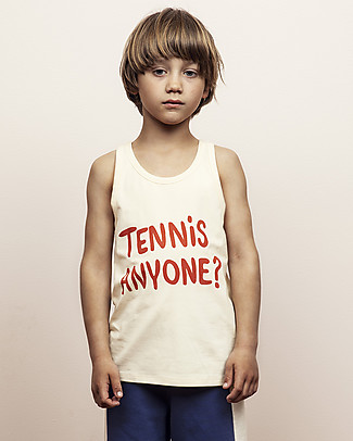 Mini Rodini Canotta Tennis Anyone - 100% Cotone bio T-Shirt e Canotte