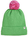 Mini Rodini Cappellino Invernale con Pompom - Verde - 100% Cotone Bio Cappelli Invernali