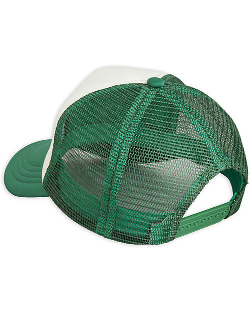 Mini Rodini Cappello con Visiera - Verde e Crema - 100% Poliestere Riciclato Cappelli Estivi