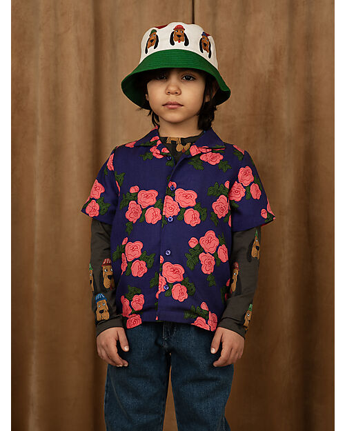 Mini Rodini Cappello da Pescatore Estivo - Multicolore - Cotone Bio GOTS Cappelli Estivi