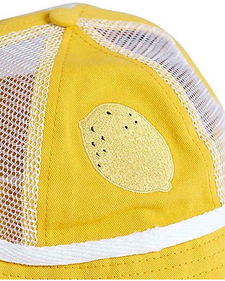 Mini Rodini Cappello Estivo a Rete - Giallo - 100% Cotone bio Cappelli Estivi