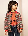 Mini Rodini Cardigan con Zip a Quadri, Rosso - 100% cotone bio Felpe
