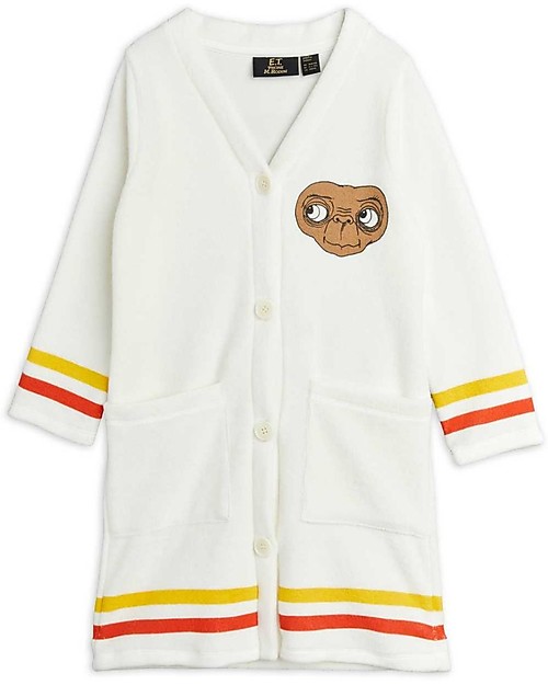 Mini Rodini Cardigan in Spugna - ET Collection - Bianco - Cotone Bio Cardigan