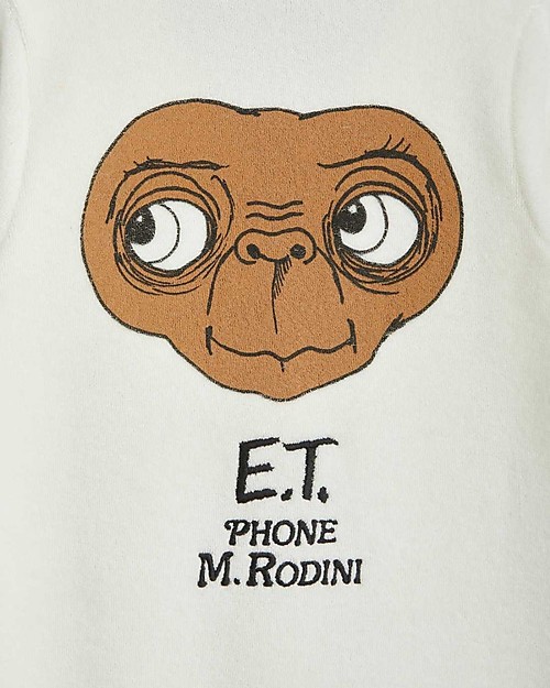 Mini Rodini Cardigan in Spugna - ET Collection - Bianco - Cotone Bio Cardigan