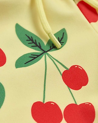 Mini Rodini Costume a Pantaloncino Ciliegie e Limoni - Giallo - Tessuto Reciclato Costumi a Pantaloncino