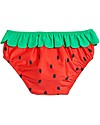 Mini Rodini Costume Bimba con Volant Fragola - Rosso - Tessuto Riciclato! Costumi Due Pezzi