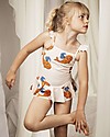 Mini Rodini Costume Intero con Volant a Gonnellina, Balena - Arancione - UV 50+ Costumi Interi