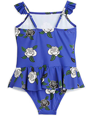 Mini Rodini Costume Intero con Volant - Rose - UV 50+ Costumi Interi