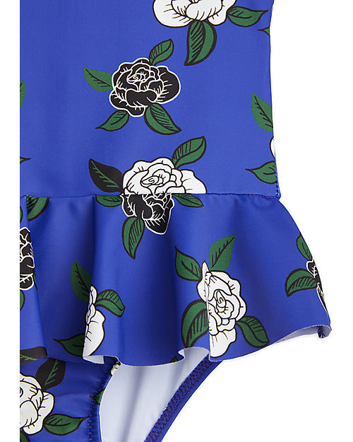 Mini Rodini Costume Intero con Volant - Rose - UV 50+ Costumi Interi