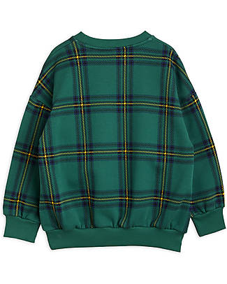 Mini Rodini Felpa A Quadri - Verde - 100% Cotone Biologico Felpe
