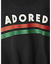 Mini Rodini Felpa Adored - Nero - 100% Cotone Bio GOTS Felpe