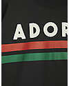 Mini Rodini Felpa Adored - Nero - 100% Cotone Bio GOTS Felpe