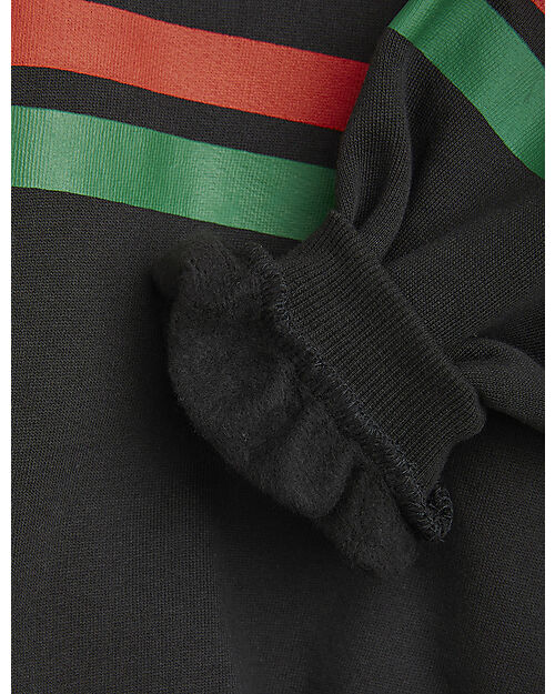 Mini Rodini Felpa Adored - Nero - 100% Cotone Bio GOTS Felpe